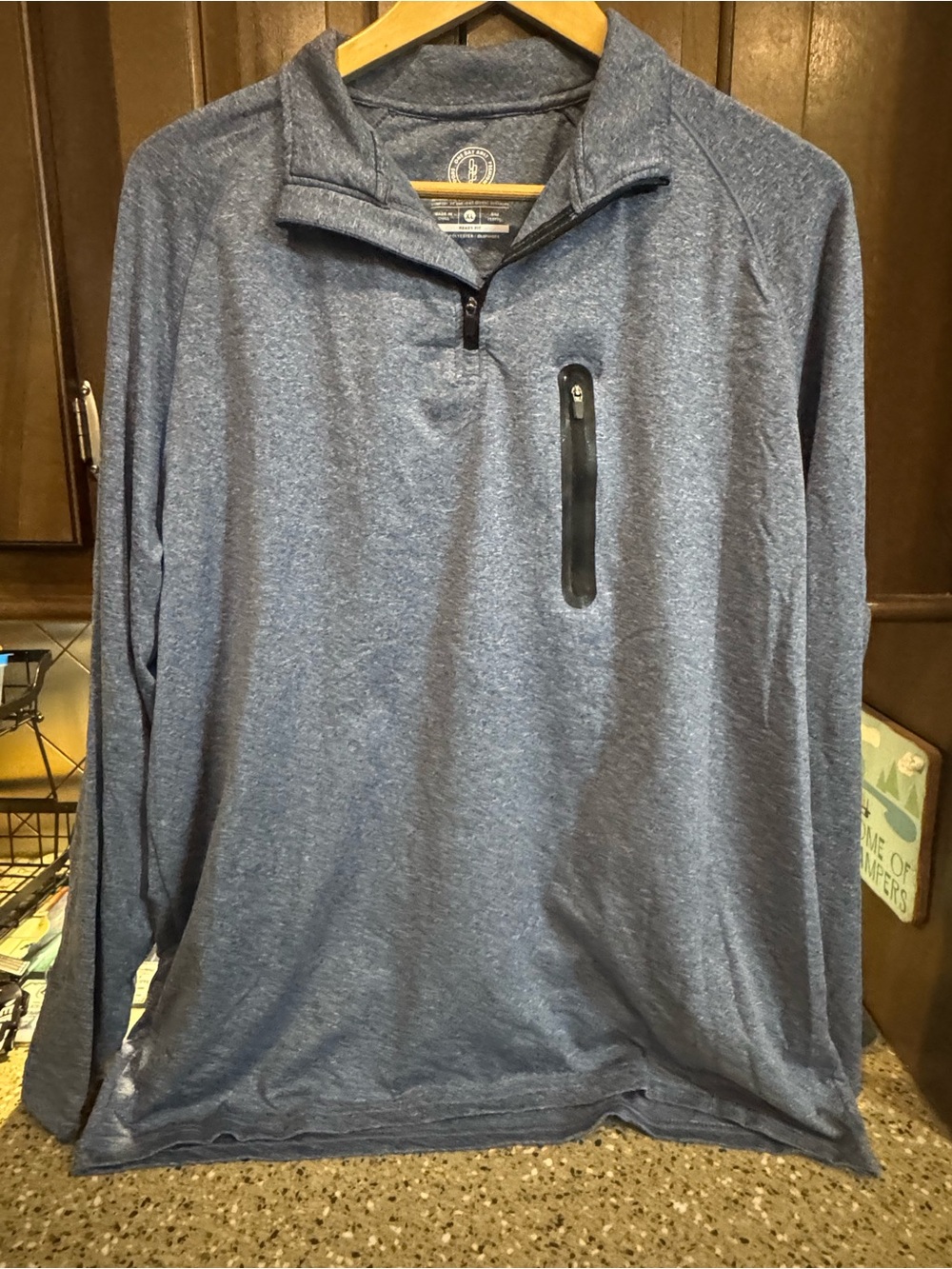 Men’s Heather Gray Quarter-Zip Pullover XL